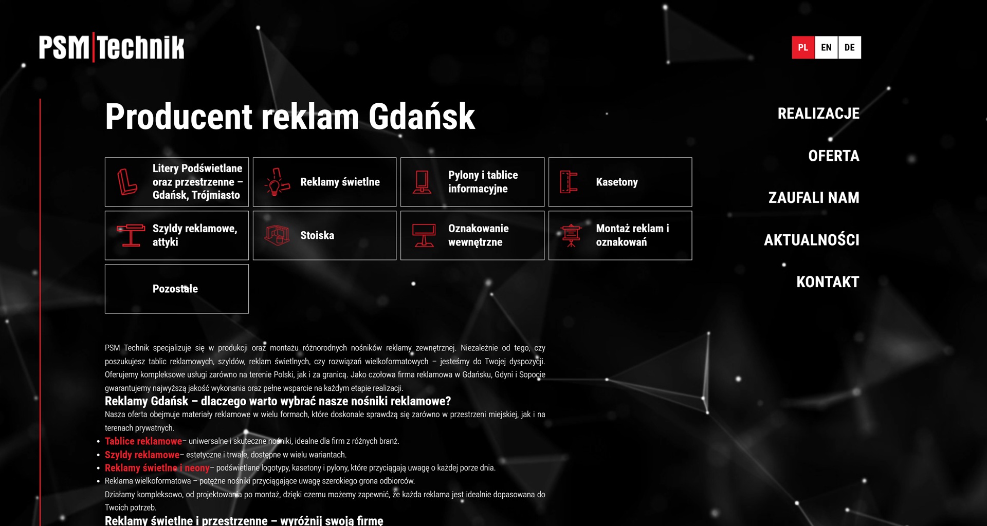 Szyld, kaseton czy litery przestrzenne – jak dobrać formę reklamy do siedziby firmy?