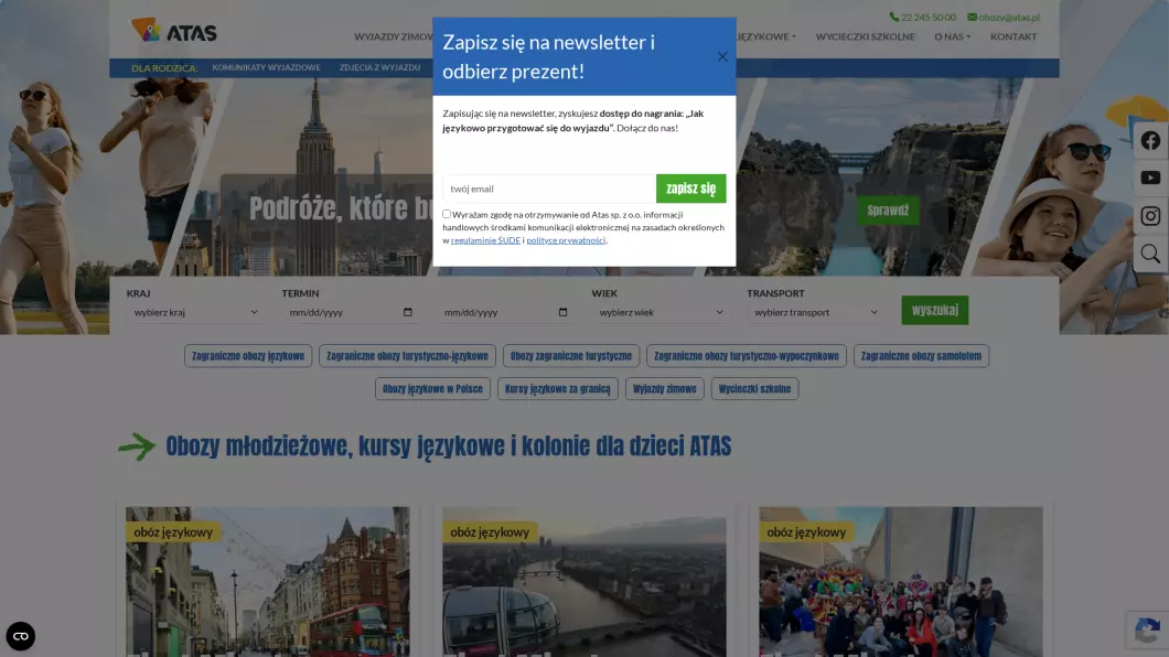 Obozy dla dzieci i młodzieży ATAS